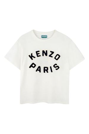 tshirt in cotone bianco KENZO KIDS | K61508117